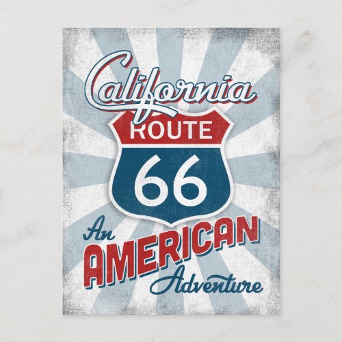 California Route 66 Vintage America Postcard