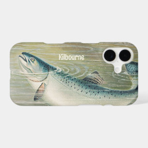 California Salmon by S.A. Kilbourne, Vintage Fish iPhone 17 Case