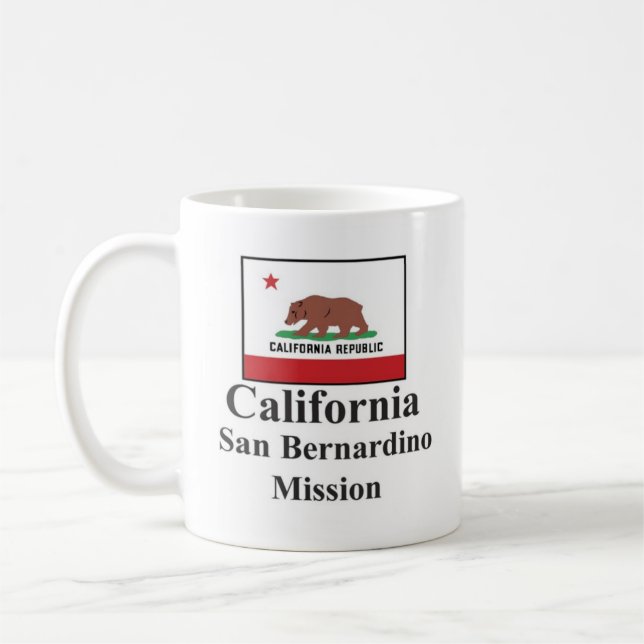 California San Bernardino Mission Drinkware Coffee Mug (Left)