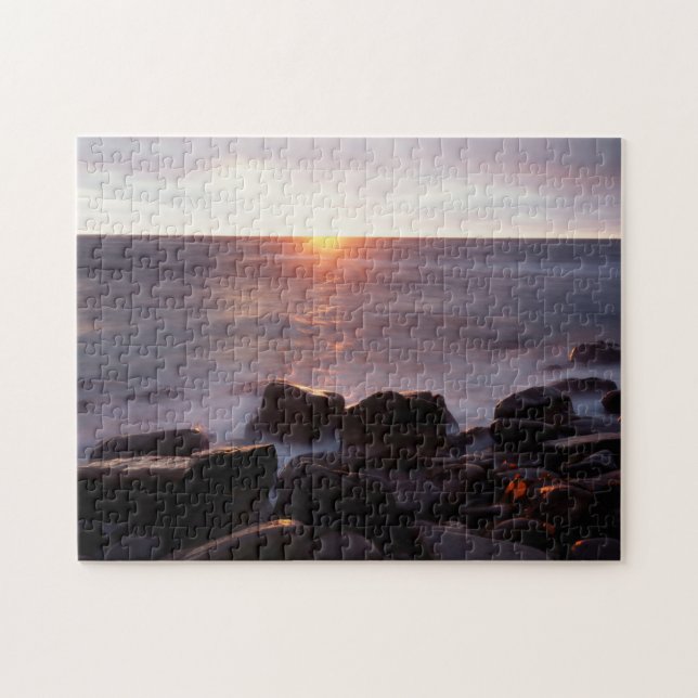 California, San Diego, Sunset Cliffs, Sunset 2 Jigsaw Puzzle (Horizontal)