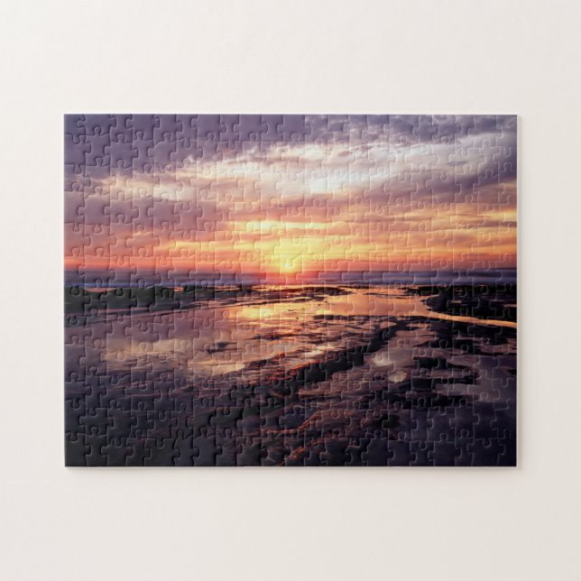 California, San Diego, Sunset Cliffs, Sunset 3 Jigsaw Puzzle (Horizontal)