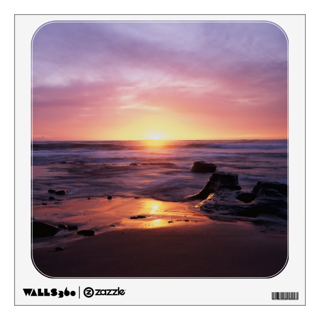 California, San Diego, Sunset Cliffs, Sunset 4 Wall Decal (Front)
