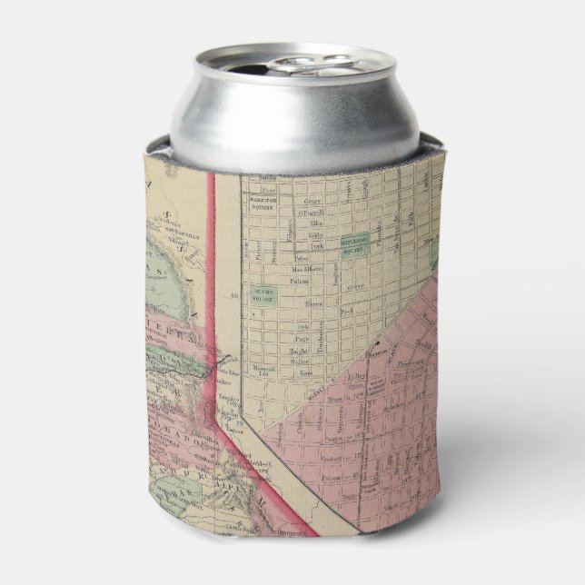 California, San Francisco Map by Mitchell Can Cooler (Can Front)