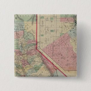California, San Francisco Map by Mitchell Pinback Button