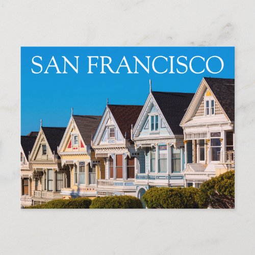 California San Francisco Painted Ladies Victorians Postcard
