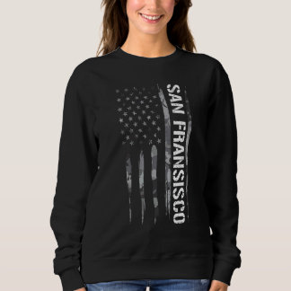 California San Fransisco American Flag Sweatshirt