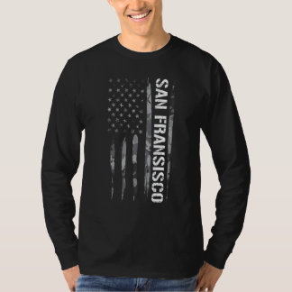 California San Fransisco American Flag T-Shirt