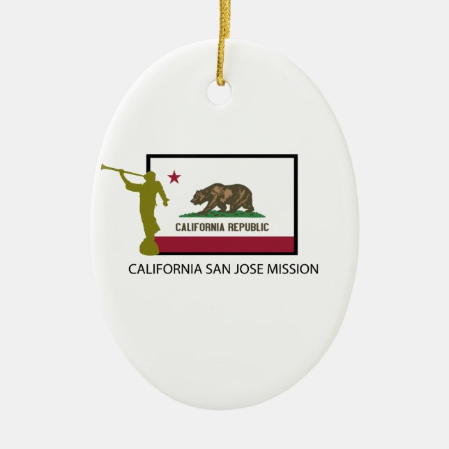 CALIFORNIA SAN JOSE MISSION LDS CTR CERAMIC ORNAMENT (Front)
