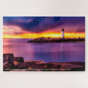 California Santa Cruz Breakwater Lighthouse Jigsaw Puzzle