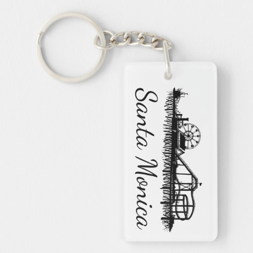 California Santa Monica CA Pier Beach Ferris Wheel Keychain