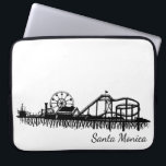 California Santa Monica CA Pier Beach Ferris Wheel Laptop Sleeve<br><div class="desc">Design features an original pen-and-ink illustration of the Santa Monica Pier in Santa Monica,  California. Coordinating designs available.

Don't see what you're looking for? Need help with customization? Click "rebeccaheartsny" (upper right corner) then "contact this designer" to have something created just for you!</div>