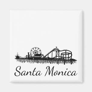 California Santa Monica CA Pier Beach Ferris Wheel Magnet