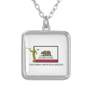 CALIFORNIA SANTA ROSA MISSION LDS CTR SILVER PLATED NECKLACE