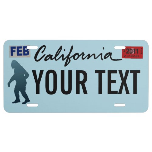 California Sasquatch License Plate