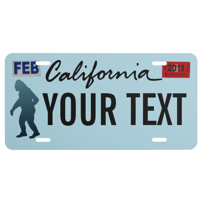 California Sasquatch License Plate (Front)