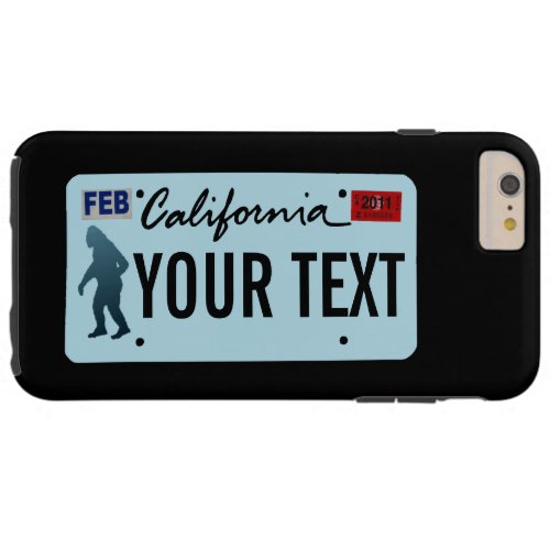 California Sasquatch License Plate Tough iPhone 6 Plus Case