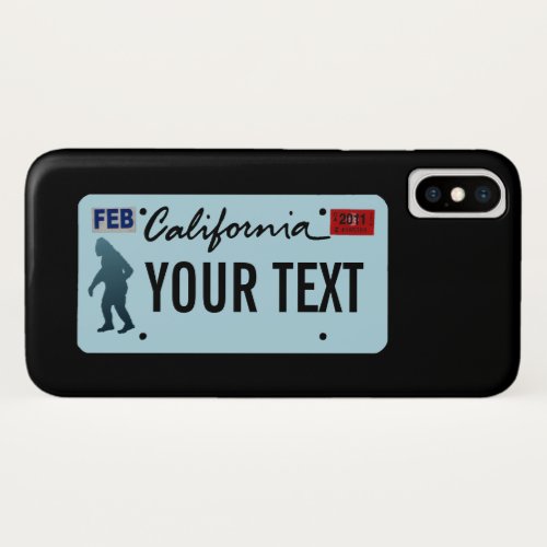 California Sasquatch License Plate iPhone XS Case
