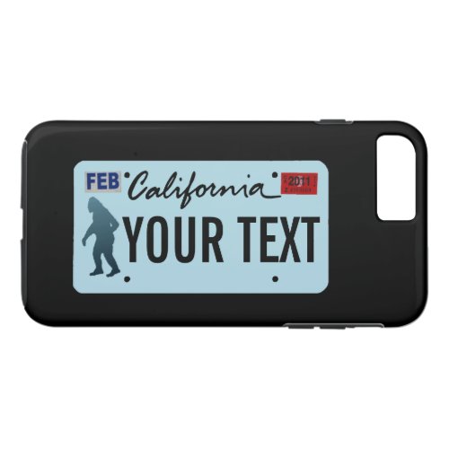California Sasquatch License Plate iPhone 8 Plus7 Plus Case