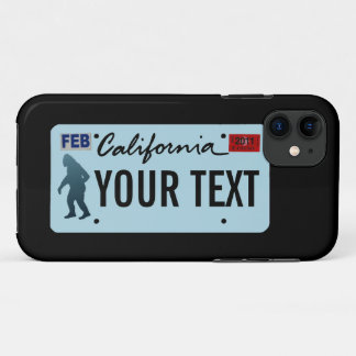 California Sasquatch License Plate iPhone 11 Case