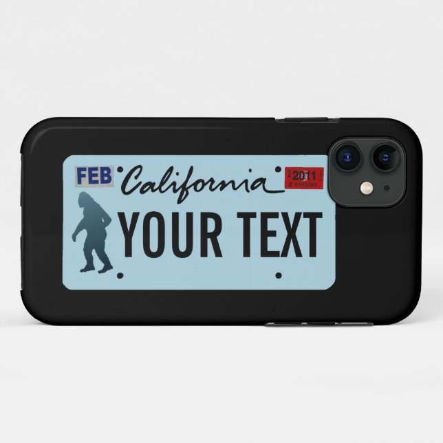 California Sasquatch License Plate Case-Mate iPhone Case (Back (Horizontal))