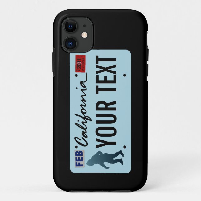 California Sasquatch License Plate Case-Mate iPhone Case (Back)