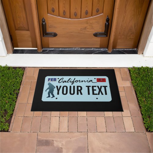 California Sasquatch License Plate Doormat