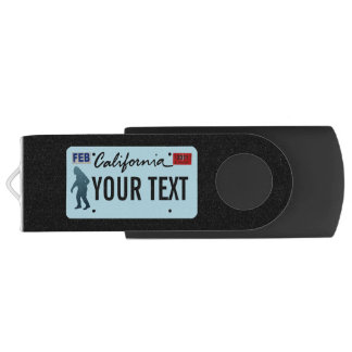 California Sasquatch License Plate Flash Drive