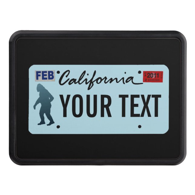 California Sasquatch License Plate Hitch Cover (Front)
