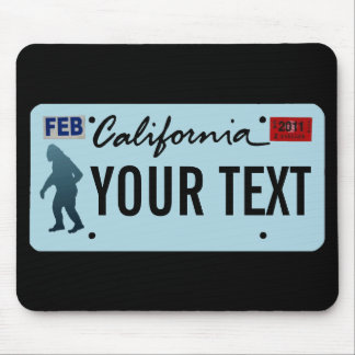 California Sasquatch License Plate Mouse Pad