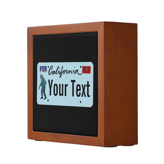 California Sasquatch License Plate Pencil/Pen Holder (Right)