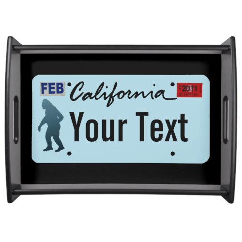 California Sasquatch License Plate Serving Tray
