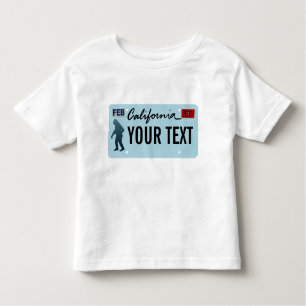 California Sasquatch License Plate Toddler T-shirt