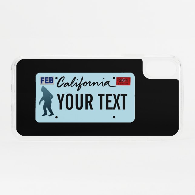 California Sasquatch License Plate Uncommon iPhone Case (Back (Horizontal))