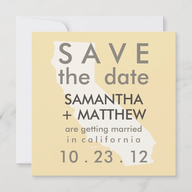 California Save the Date Cards (Front)