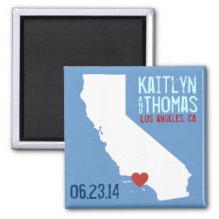 California Save the Date - Customizable City Magnet
