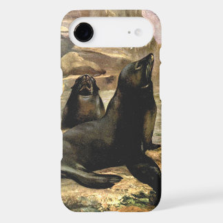California Sea Lions by CE Swan, Vintage Animals iPhone 17 Air Case