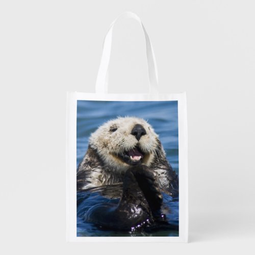 California Sea Otter Enhydra lutris grooms Grocery Bag
