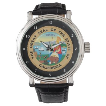 California Seal Custom Wristwatch by Azorean at Zazzle