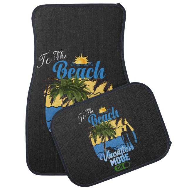 California Seaside Vacation Car Floor Mat (Set)