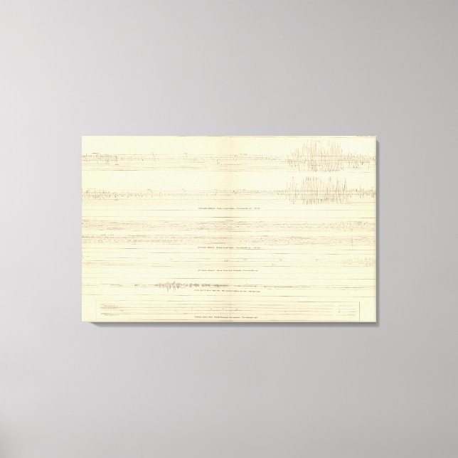 California Seismograms 12 Canvas Print (Front)