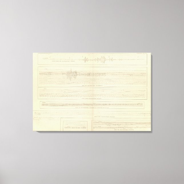California Seismograms 15 Canvas Print (Front)