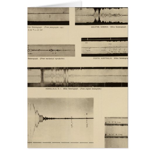 California Seismograms 2 Cards (Front)