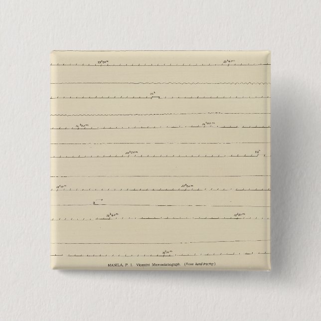 California Seismograms 4 Pinback Button (Front)