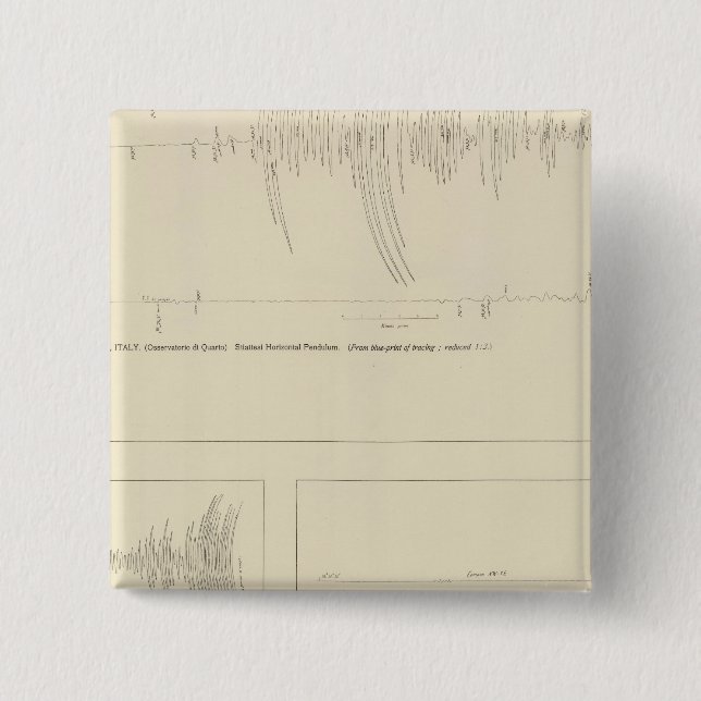 California Seismograms 6 Pinback Button (Front)