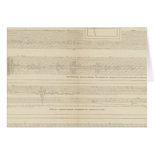 California Seismograms 8 Cards (Front Horizontal)
