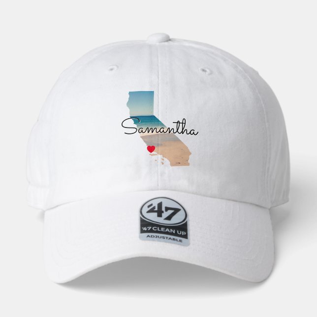 California Shape Heart Photo  47 Brand Hat (Front)