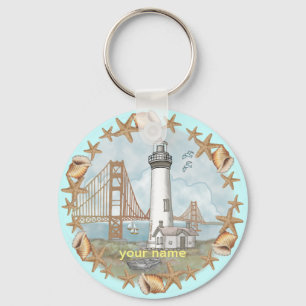 California Shells Lighthouse keychain