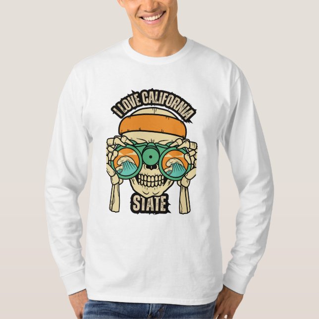California Shirt CA State Bear T-shirt Soft and  (Front)