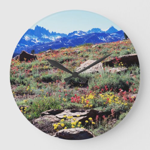 California Sierra Nevada Mountains 1 Large Clock