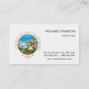 California sign business card